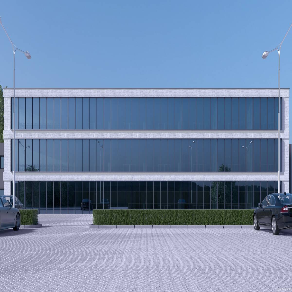 SOLARLUX® sunlite grey 45 is a monolithic solar control glass featuring balanced light transmission and a subtle grey aesthetic – ideal for energy-efficient, modern glass facades.